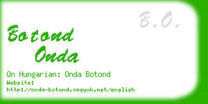 botond onda business card